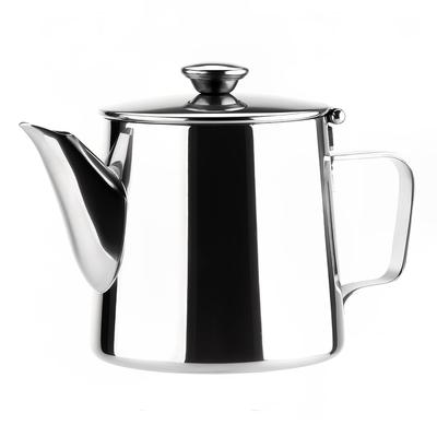 Browne 515002 Contemporary Teapot, 12 oz, Short, 18/8 Stainless Steel