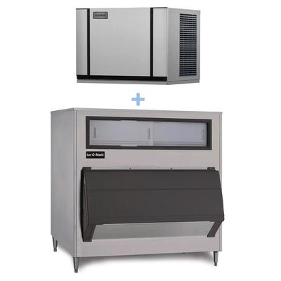 Ice-O-Matic CIM0430FA/B1000-48 435 lb Elevation Series Full Cube Commercial Ice Machine w/ Bin - 1000 lb Storage, Air Cooled, 115v, Stainless Steel