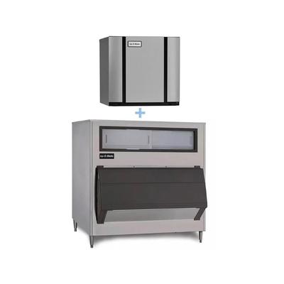 Ice-O-Matic CIM1446FW/B1600-60 1560 lb Elevation Series Full Cube Commercial Ice Machine w/ Bin - 1660 lb Storage, Water Cooled, 208-230v, 1,560-lb. Production, Stainless Steel