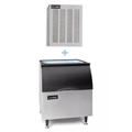 Ice-O-Matic MFI0800A/B40PS 900 lb Flake Commercial Ice Machine w/ Bin - 344 lb Storage, Air Cooled, 115v, 344-lb. Bin, Stainless Steel