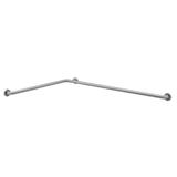 Bobrick B-5837.99 Two Wall Grab Bar with Peened Gripping Surface, 1 1/4"D, 36"W, 54"D, Peened Surface, 36" x 54", Stainless Steel