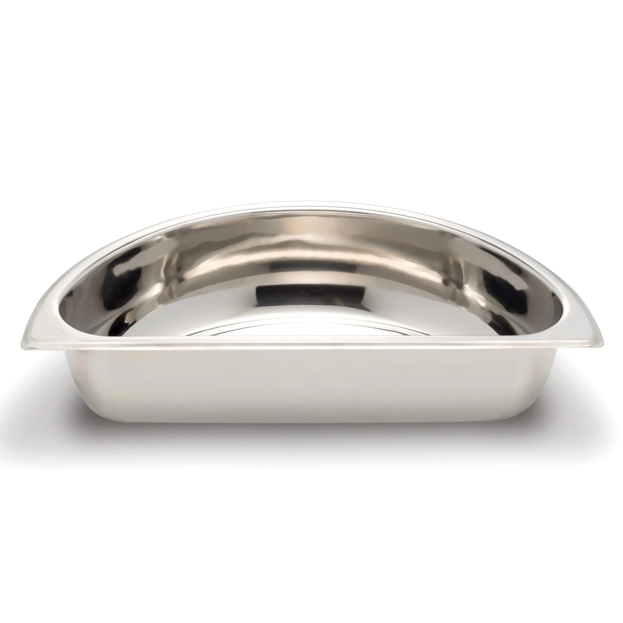 Bon Chef 12007 Half Size Round Chafer Food Pan, Stainless Steel, 2.5 Quart