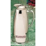 Bon Chef 4054DECAF 1.5-qt Insulated Pitcher Server w/ Decaffeinated Crest, Stainless, Stainless Steel