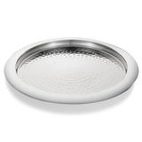 Bon Chef 61278 15 1/2" Round Tray, Stainless w/ Hammered Finish, Silver