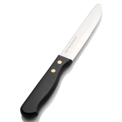 Bon Chef S935 Gaucho Steak Knife w/ 5" Round Tip Blade, Polypropylene Handle, 5-in. Round Tip Blade, Black