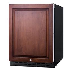 Summit AL55IF 23 1/2"W Undercounter Refrigerator w/ (1) Section & (1) Solid Door - Panel Ready, 115v, Black