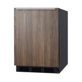 Summit CT663BKBIWP1ADA 24"W Undercounter Refrigerator & Freezer w/ (1) Door - Walnut Wood, 115v, Brown
