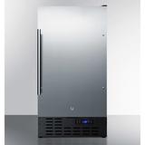 Summit FF1843BSS 17 3/4" W Undercounter Refrigerator w/ (1) Section & (1) Door, 115v, Silver