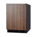 Summit FF63BKBIWP1 23 1/2"W Undercounter Refrigerator w/ (1) Door - Walnut Wood, 115v, Brown