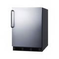 Summit FF6BKBI7SSTBADA 24" W Undercounter Refrigerator w/ (1) Section & (1) Door, 115v, Silver