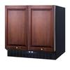 Summit FFRF36IFADA 5.8 cu ft Undercounter Refrigerator & Freezer w/ (2) Solid Doors - Panel Ready, 115v, Black