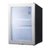 Summit MB27GST 1.2 cu ft Countertop Minibar Refrigerator w/ Glass Door - Stainless Steel, 115v, Silver