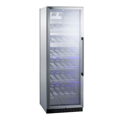 Summit SCR1401LHCHCSS 24" 1 Section Commercial Wine Cooler w/ (1) Zone - 35 Bottle Capacity, 115v, Silver