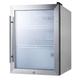 Summit SPR314LOSCSS 2.1 cu ft Outdoor Countertop Refrigerator w/ Glass Door - Stainless Steel, 115v, Silver