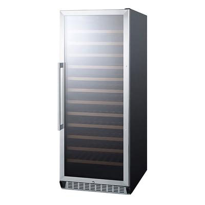 Summit SWC1102 24" 1 Section Commercial Wine Cooler w/ (1) Zone, 102 Bottle Capacity, 115v, Black