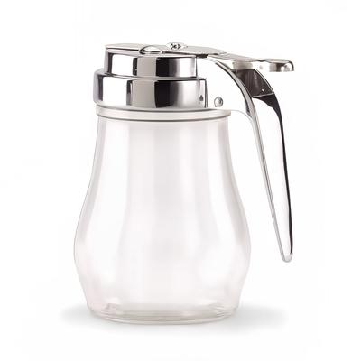 Vollrath 1206 7 oz Dripcut Teardrop Dripcut Server - Polycarbonate, Chrome Top, Clear Polycarbonate Jar