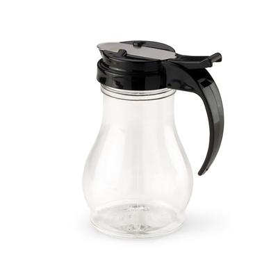 Vollrath 1412-06 10 oz Dripcut Teardrop Dripcut Server - Polycarbonate, Black Plastic Top, Clear