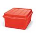 Vollrath 1501-C02 Traex Color-Mate Food Storage Drain Box - With Cover, 15x20x5", Red