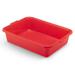 Vollrath 1521-C02 Traex Color-Mate Food Storage Box - Handles, 15x20x5", Plastic, Red