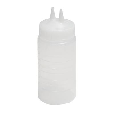 Vollrath 2316-13 16 oz Twin Tip Squeeze Bottle - Wide Mouth, Clear