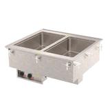 Vollrath 3640071 Drop-In Hot Food Well w/ (2) Full Size Pan Capacity, 208 240v/1ph, Stainless Steel