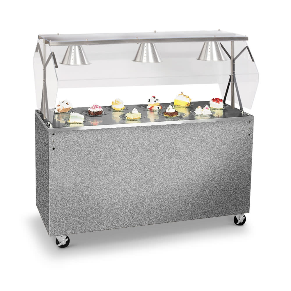 Vollrath 3872146 46" Mobile Food Bar w/ Enclosed Base & Stainless Top - Granite, 120v, Gray