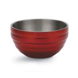 Vollrath 4659115 3 2/5 qt Round Insulated Bowl - 18 ga Stainless, Dazzle Red