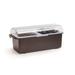 Vollrath 4740-01 Kondi-Keeper (2) Compartment Bar Garnish Tray - Domed Lid, Brown