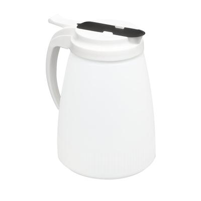 Vollrath 4748-05 48 oz Dripcut Cylindrical Dripcut Server - White Polyethylene, White Plastic Top