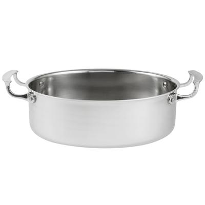 Vollrath 49452 5-1/10 qt Miramar Display Cookware Oval Au Gratin - Stainless Steel, Induction Ready, Handles, 5.1 Qt, Silver