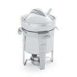 Vollrath 49524 Maximillian Steel Round Chafer w/ Lift-off Lid & Chafing Fuel Heat, 7 qt., 18/8 Stainless, Stainless Steel