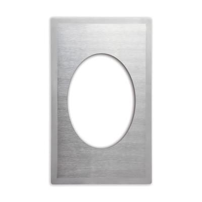 Vollrath 8242316 Miramar Single-Size Template - 12" Oval Au Gratin, Satin-Edge Stainless Steel