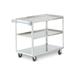 Vollrath 97140 3 Level Stainless Utility Cart w/ 500 lb Capacity, Raised Ledges, 3 Shelves, Silver