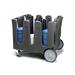 Vollrath ADC-6 40" Mobile Dish Caddy w/ (5) Columns - Plastic, Gray, w/ Cover, 5-6 Stacks