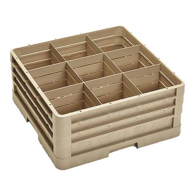Vollrath CR10FFF Traex Full Size Glass Rack w/ (9) Compartments - (3) Extenders, Beige
