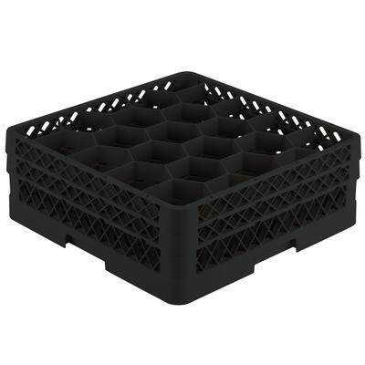 Vollrath TR11GG Rack Max Glass Rack w/ (20) Compartments - (2) Extenders, Black