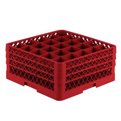 Vollrath TR6BBB Traex Rack-Master Rack-Master Glass Rack w/ (25) Compartments - (3) Extenders, Red