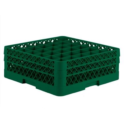 Vollrath TR7CC Rack-Master Glass Rack w/ (36) Compartments - (2) Extenders, Green