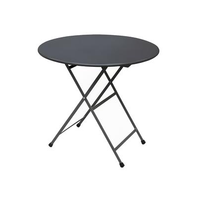 emu E346 (22) 32" Round Folding Table w/ Antique Iron Steel Top, 29 1/2"H