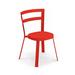 emu 655 Thor Indoor/Outdoor Stackable Side Chair - Steel, Red, Stacking, Cherry