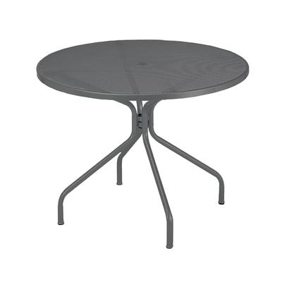 emu E804 22 42" Round Cambi Indoor/Outdoor Table w/ Umbrella Hole - Steel, Antique Iron, Powder Coated Steel