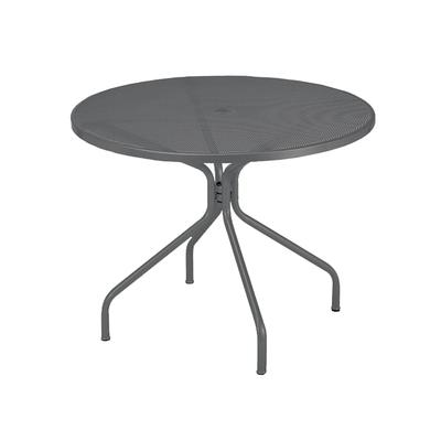 emu E813 (22) 36" Round Cambi Indoor/Outdoor Table w/ Umbrella Hole - Steel, Antique Iron