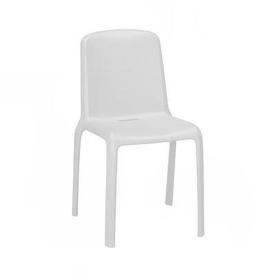 emu 9007 Milo Indoor/Outdoor Stackable Side Chair - Plastic, White, Polypropylene