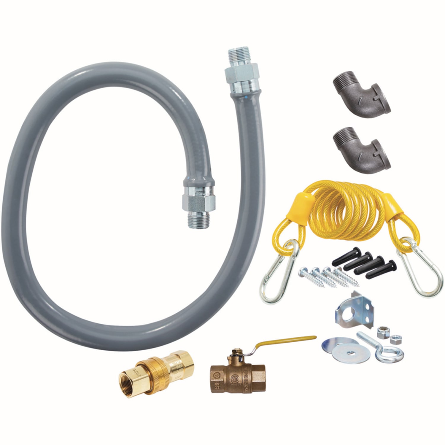 Dormont RG7548 48" Gas Connector Kit w/ 3/4" Male/Male Couplings & 1 Quick Disconnect, Stainless Steel