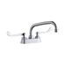 Elkay LK406AT10T4 Deck Mount Faucet w/ 10" Swing Spout & 4" Wrist Blade Handles - 4" Centers, Chrome