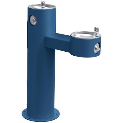 Elkay LK4420FRKBLU Bi Level Pedestal Drinking Fountain - Non Refrigerated, 14"W x 31"D x 40-5/16"H, Blue