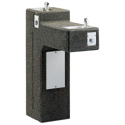 Elkay LK4595FR Outdoor Bi Level Pedestal Drinking Fountain - Freeze Resistant, Non Refrigerated, Non Filtered