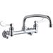 Elkay LK940AT12T4S Splash Mount Faucet w/ 12" Arched Swing Spout & 4" Wrist Blade Handles - 8" Centers, Chrome
