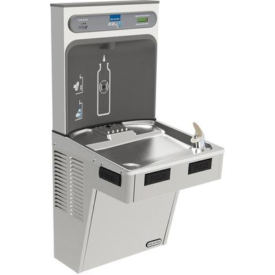 Elkay LMABF8WSSK Wall Mount Drinking Fountain w/ Bottle Filler - Refrigerated, Filtered, Silver
