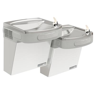 Elkay LZSTLG8SC Wall Mount Bi Level Indoor Drinking Fountain - Filtered, Refrigerated, Stainless, Silver